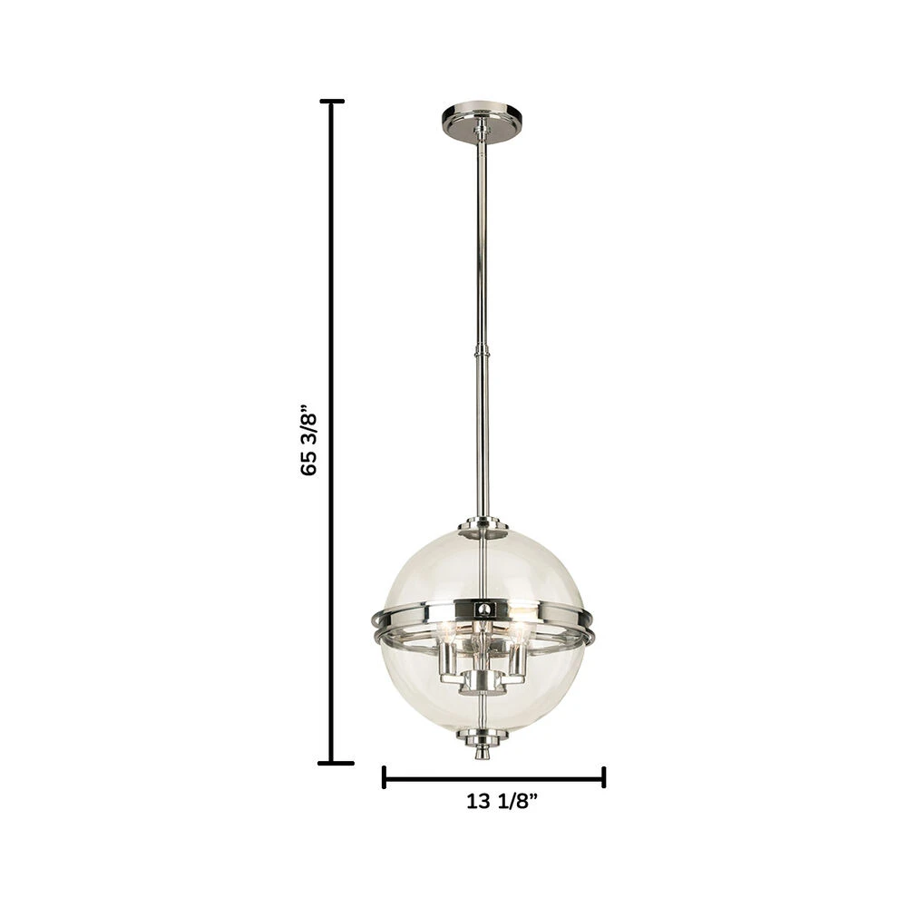 EGLO Cecilia 3 Light Chrome Pendant Ceiling Light 3 EGLO Cecilia 3 Light Chrome Pendant Ceiling Light - Image 3