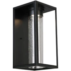 EGLO Walker Hill LED 18 Inch Matte Black Outdoor Wall Sconce