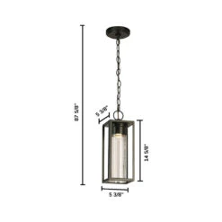 EGLO Walker Hill LED 5 Inch Matte Black Outdoor Pendant -EGLO Store 204707a20dia