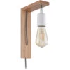 EGLO Tocopilla 7 Inch Natural Wood Sconce Wall Light