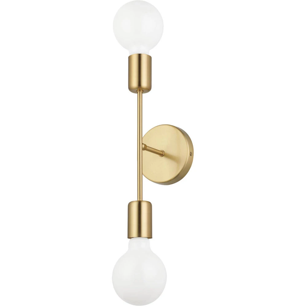 EGLO Avondale 2 Light 5 Inch Brushed Gold Open Bulb Wall Sconce Wall Light 1 EGLO Avondale 2 Light 5 Inch Brushed Gold Open Bulb Wall Sconce Wall Light