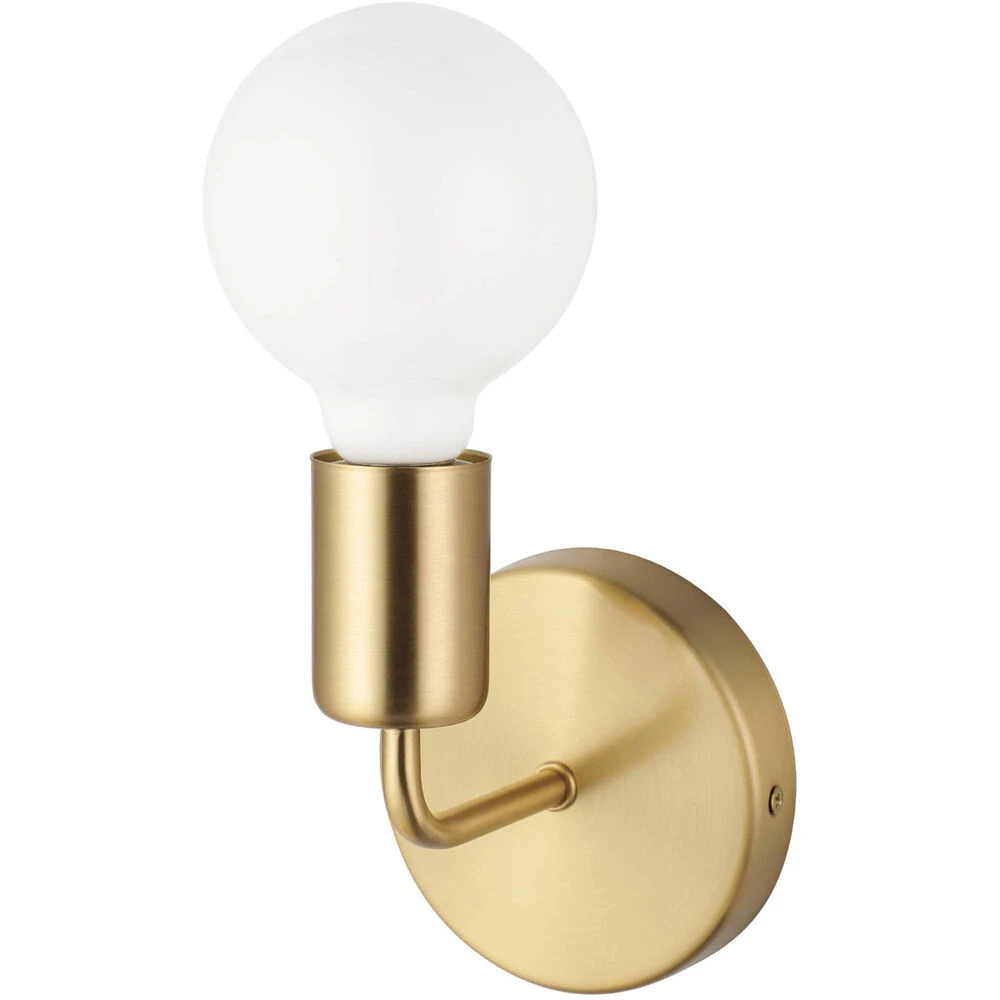 EGLO Avondale 1 Light 5 Inch Brushed Gold Open Bulb Wall Sconce Wall Light 1 EGLO Avondale 1 Light 5 Inch Brushed Gold Open Bulb Wall Sconce Wall Light