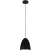 EGLO Sarabia 1 Light 8 Inch Matte Black And Matte White Pendant Ceiling Light