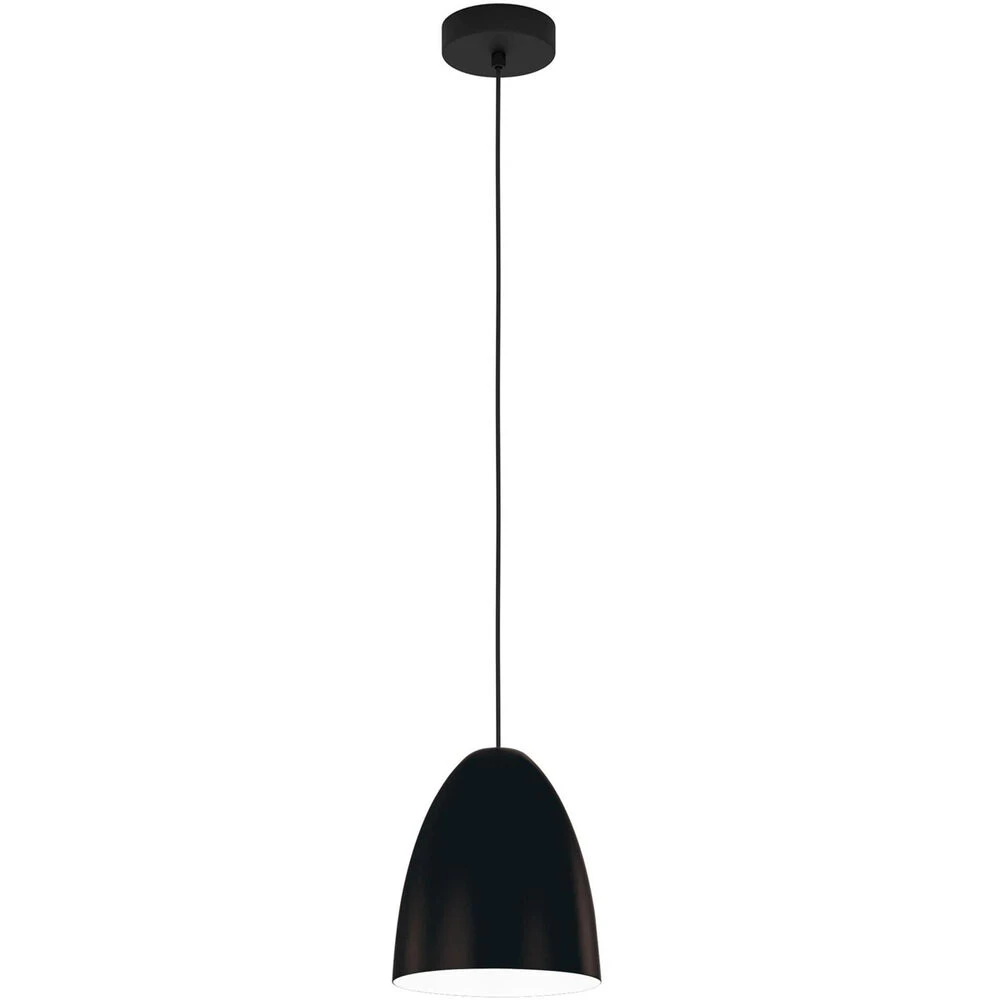 EGLO Sarabia 1 Light 8 Inch Matte Black And Matte White Pendant Ceiling Light 1 EGLO Sarabia 1 Light 8 Inch Matte Black And Matte White Pendant Ceiling Light