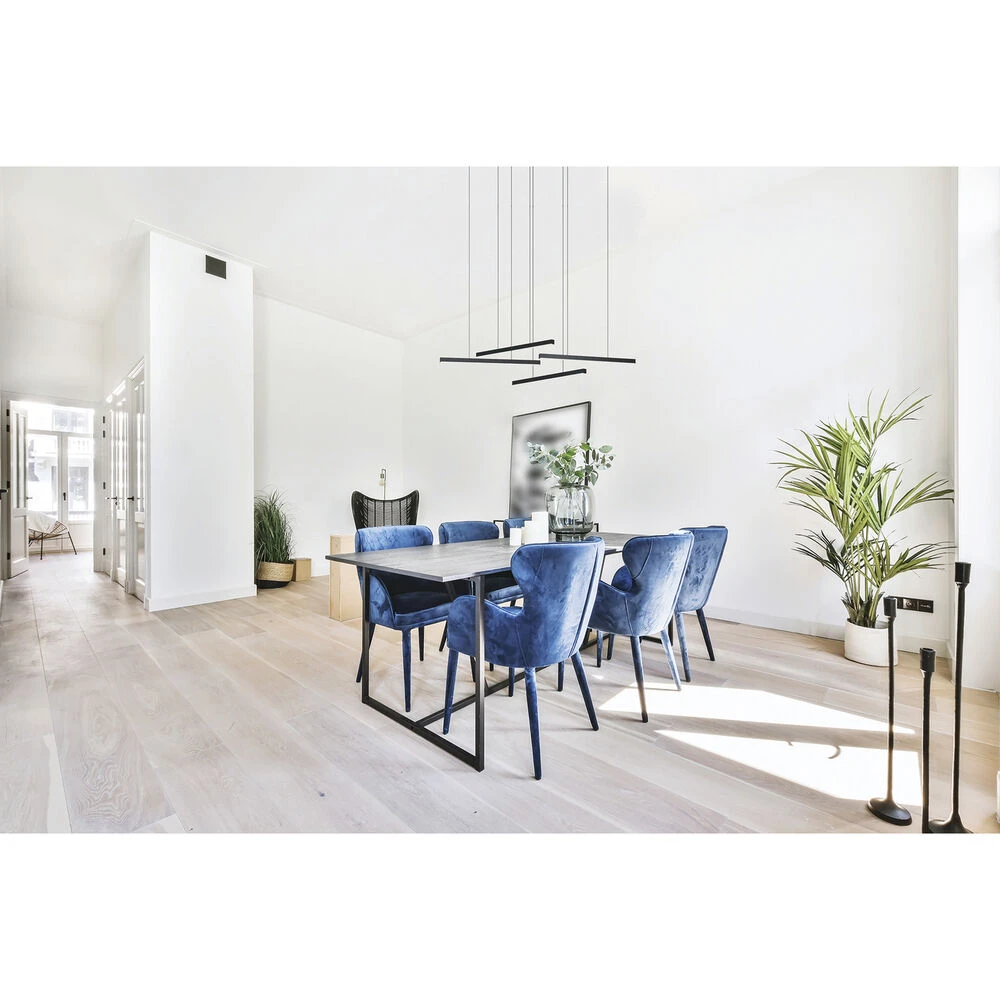 EGLO Lindoza 4 Light 38 Inch Matte Black Pendant Ceiling Light 2 EGLO Lindoza 4 Light 38 Inch Matte Black Pendant Ceiling Light - Image 2