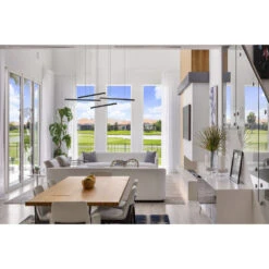 EGLO Lindoza 4 Light 38 Inch Matte Black Pendant Ceiling Light -EGLO Store 205646a app 02