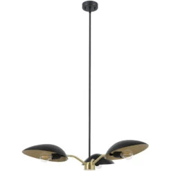 EGLO Lindmoor 3 Light 36.22 Inch Black Chandelier Ceiling Light