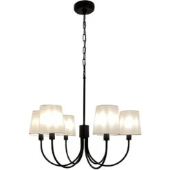 EGLO Smyrna 6 Light 26.77 Inch Black Chandelier Ceiling Light