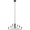 EGLO Portofino 6 Light 24.3 Inch Structured Black Chandelier Ceiling Light