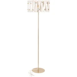 EGLO Macclenny 64 Inch 60.00 Watt Brushed Brass Floor Lamp Portable Light