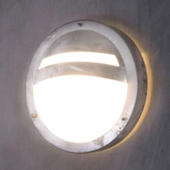 EGLO Sevilla Outside Wall Light Round Galvanised Steel