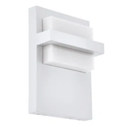 EGLO Culpina LED Outdoor Wall Light, Aluminium, White