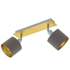 EGLO Valbiano Ceiling Light Cappuccino And Gold, 2-bulb