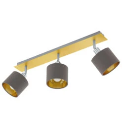 EGLO Valbiano Ceiling Lamp Cappuccino And Gold, 3-bulb