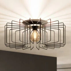 EGLO Tremedal Ceiling Light, Cage Design