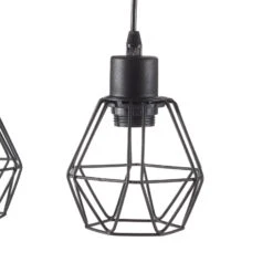 EGLO Ceiling Light, Townshend 5, With 3 Cage Shades -EGLO Store 3032384 5