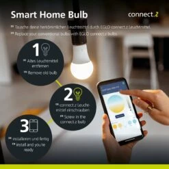 EGLO Connect-z E27 ST64 Bulb 6W 806lm 2200-6500K -EGLO Store 3032728 6