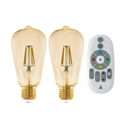 EGLO Connect-z E27 ST64 Bulb 5.5W 500lm 2,200K 2x