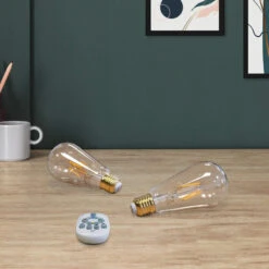 EGLO Connect-z E27 ST64 Bulb 5.5W 500lm 2,200K 2x -EGLO Store 3032741 3