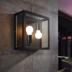 EGLO Alamonte 1 Outdoor Wall Lamp 2-bulb Up/down Square