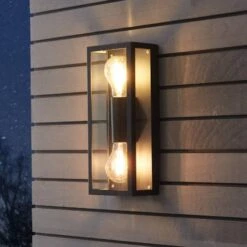 EGLO Alamonte 1 Outdoor Wall Light 2-bulb Rectangle