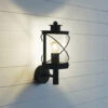 EGLO Hilburn Outdoor Wall Light, Black, Up