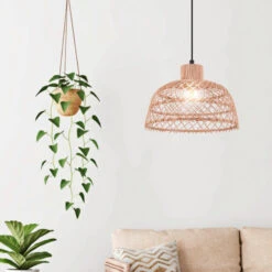 EGLO Ausnby Hanging Light Made Of Wood, Natural -EGLO Store 3032767 2