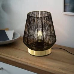 EGLO Escandidos Table Lamp, Black/gold