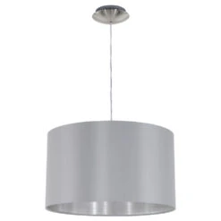 EGLO Maserlo 1 Light 15 Inch Satin Nickel Pendant Ceiling Light