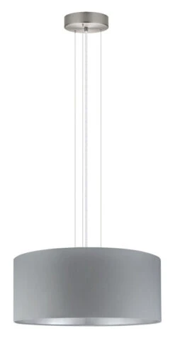 EGLO Maserlo 3 Light 21 Inch Satin Nickel Pendant Ceiling Light