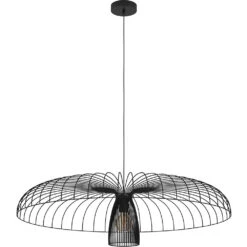EGLO Champerico 1 Light 38.7 Inch Black Chandelier Ceiling Light