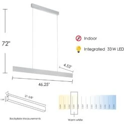 EGLO Climene LED 46 Inch Brushed Aluminum Pendant Ceiling Light -EGLO Store 39267a diagram