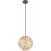 EGLO Skoura 1 Light 12 Inch Structured Black Pendant Ceiling Light