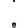 EGLO Sinsiga 1 Light 7 Inch Structured Black Pendant Ceiling Light