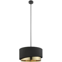 EGLO Manderline 1 Light 16 Inch Black Pendant Ceiling Light