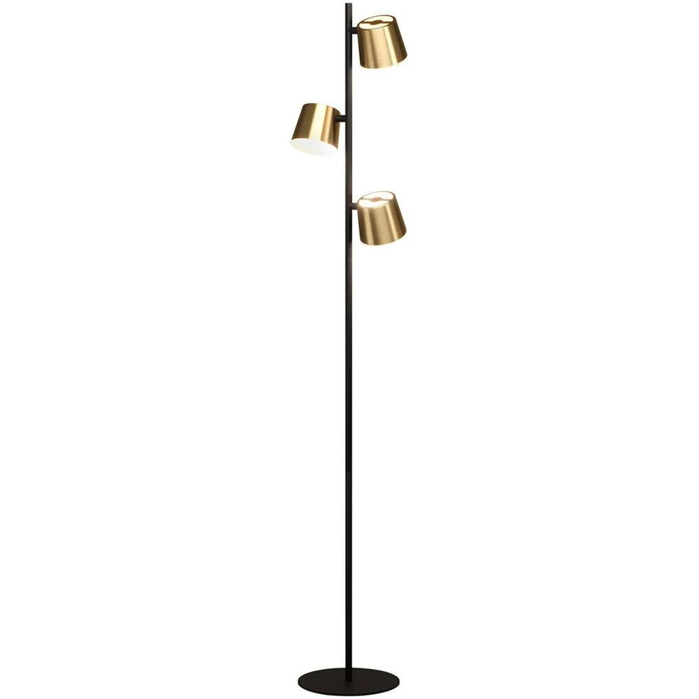 EGLO Altamira 62 Inch 5.00 Watt Structured Black And Brass Floor Lamp Portable Light 1 EGLO Altamira 62 Inch 5.00 Watt Structured Black And Brass Floor Lamp Portable Light
