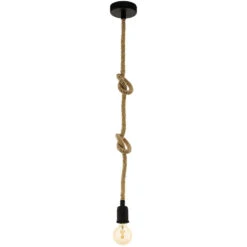 EGLO Rampside 5 Inch Black Pendant Ceiling Light