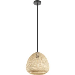 EGLO Dembleby 1 Light 13 Inch Black Pendant Ceiling Light