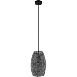 EGLO Riyadh 9 Inch Antique Black Pendant Ceiling Light