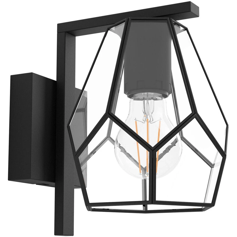 EGLO Mardyke 1 Light 8 Inch Matte Black Wall Light 1 EGLO Mardyke 1 Light 8 Inch Matte Black Wall Light