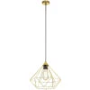 EGLO Tarbes 1 Light 13 Inch Brushed Brass Pendant Ceiling Light