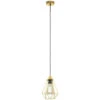 EGLO Tarbes 1 Light 7 Inch Brushed Brass Pendant Ceiling Light
