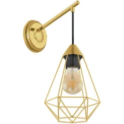 EGLO Tarbes 1 Light 11 Inch Brushed Brass Wall Light
