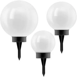 EGLO Solar 0.50 Watt Black Outdoor Path Lights, Set Of 3