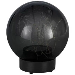 EGLO Solar 0.06 Watt Transparent Black Outdoor Path Light, Medium, Set Of 6