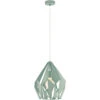 EGLO Carlton-P 1 Light 12 Inch Pastel Green Pendant Ceiling Light