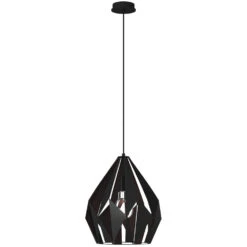 EGLO Carlton 1 1 Light 12 Inch Black And Copper Pendant Ceiling Light -EGLO Store 49254a 04