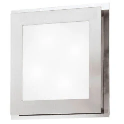 EGLO Eos 2 Light 12 Inch Matte Nickel & Chrome Wall Light