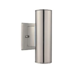 EGLO Riga 2 Light 8 Inch Stainless Steel Outdoor Sconce