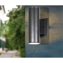 EGLO Riga 2 Light 7 Inch Anthracite Outdoor Wall Light -EGLO Store 84003a 5